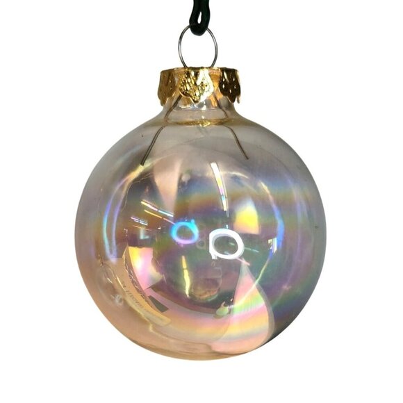 Holiday Crystal Glass Christmas Tree Ornaments Set 23 Pc 3 Sizes Gold Caps Vinta - Picture 3 of 12